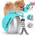 Lumikata 2-In-1 Portable Dog Water Bottle - 10Oz Stainless Steel, Silicone Foldable Bowl Mode, Leak-Proof Water Ball for Small Dog Walking, Pet Feeding Supplies